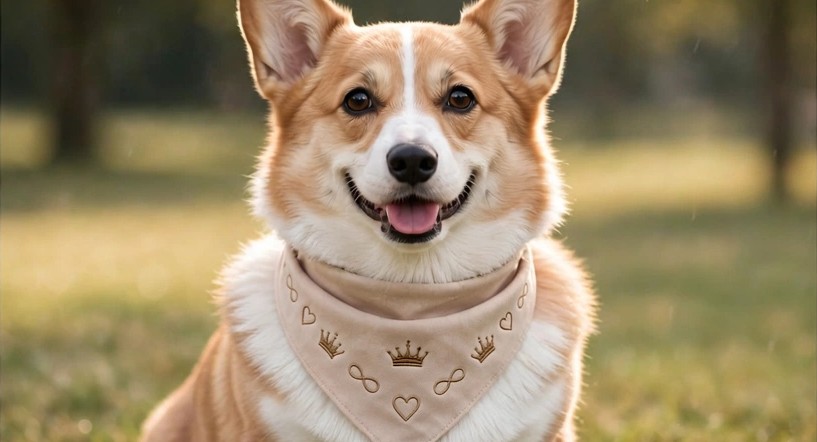Mia modeling the Soft Celebration Bandana design concept
